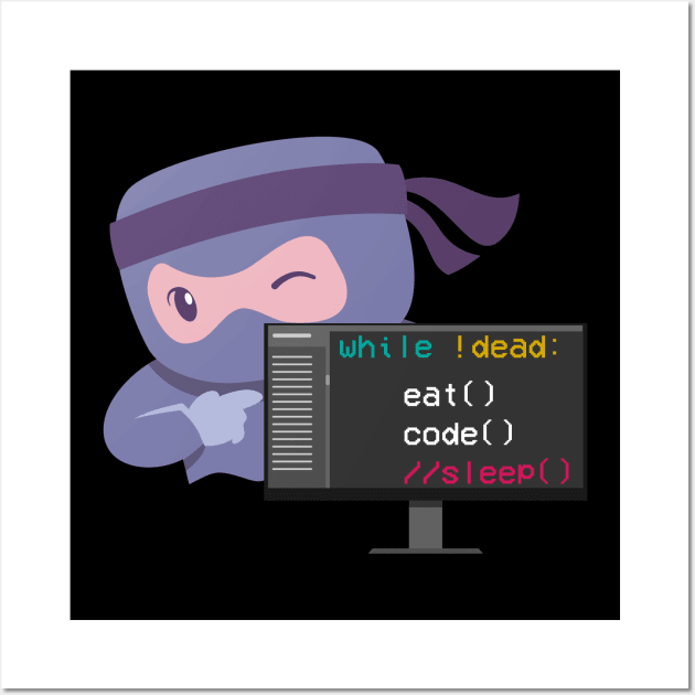 Code Ninja Software Engineer Developer Wall Art by Gufbox